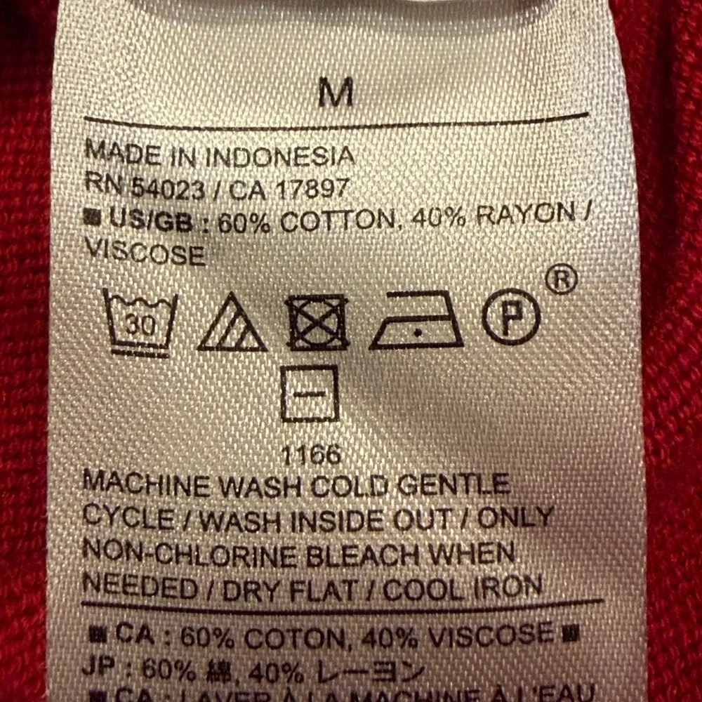 Preppy Banana Republic Forever Sweater Men M Red Crew Neck Cotton Rayon RN54023